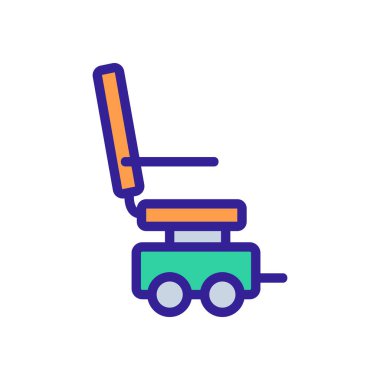 güçlü tekerlekli sandalye ikonu vektörü. güçlü tekerlekli sandalye işareti. renk izole edilmiş sembol çizimi