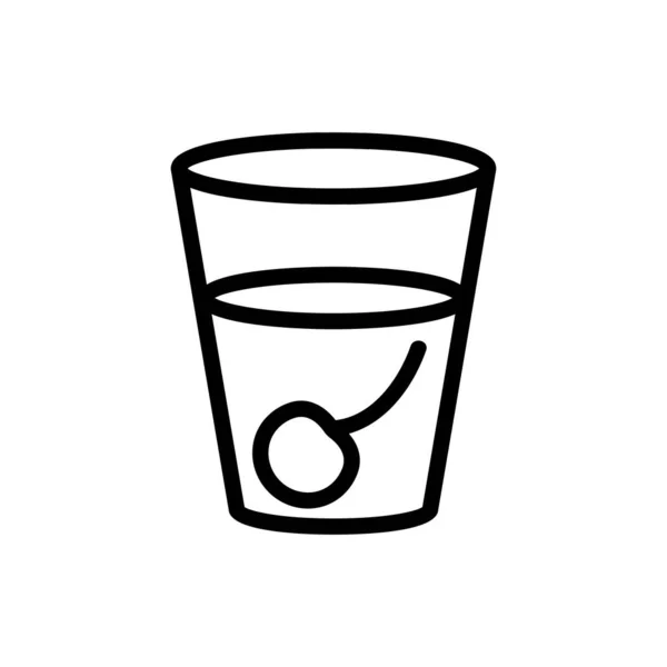 Вектор Значка Вишневого Скла Вишневий Скляний Знак Ізольована Символьна Ілюстрація — стоковий вектор