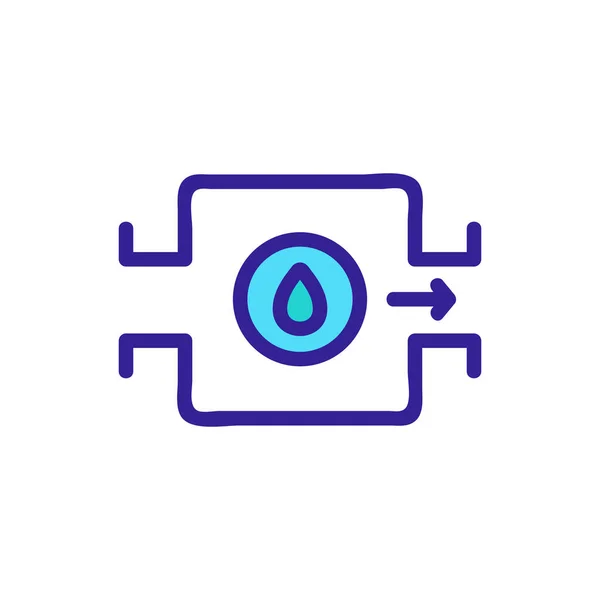 Schnelle Wasserpumpe Symbol Vektor Schnelle Wasserpumpe Zeichen Farbe Isoliert Symbol — Stockvektor