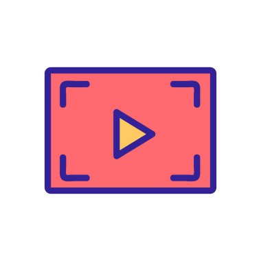 Video ikon vektörü işleniyor. Video işleme işareti. renk izole edilmiş sembol çizimi