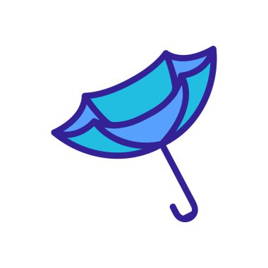 Ters şemsiye ikon vektörü. Şemsiye tabelası. renk izole edilmiş sembol çizimi