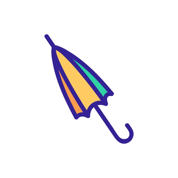 Vektor Mokrého Deštníku Mokrý Deštník Barevný Izolovaný Symbol Ilustrace — Stockový vektor