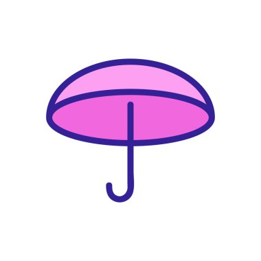 yağmur şemsiyesi ikon vektörü. Yağmur şemsiyesi işareti. renk izole edilmiş sembol çizimi