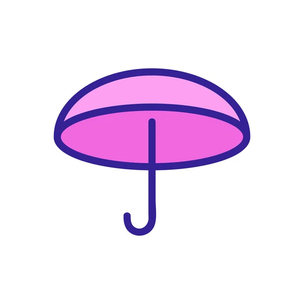 Вектор Значка Дождя Знак Дождя Зонтиком Цветная Иллюстрация Символов — стоковый вектор