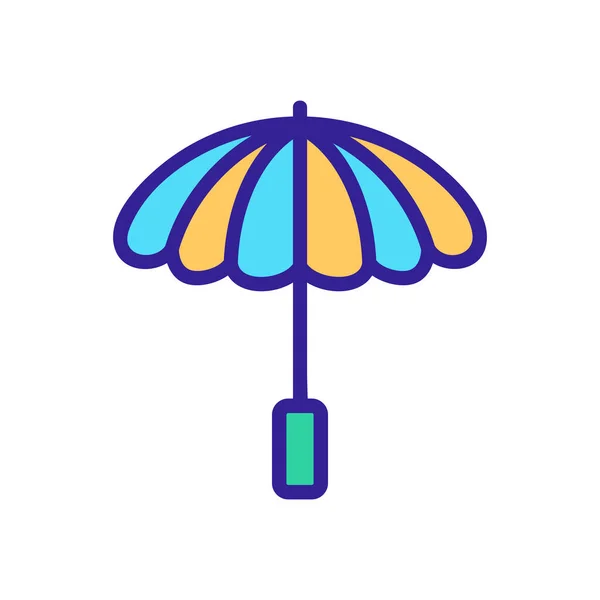 Vettore Icona Ombrello Pioggia Segno Dell Ombrello Pioggia Colore Isolato — Vettoriale Stock