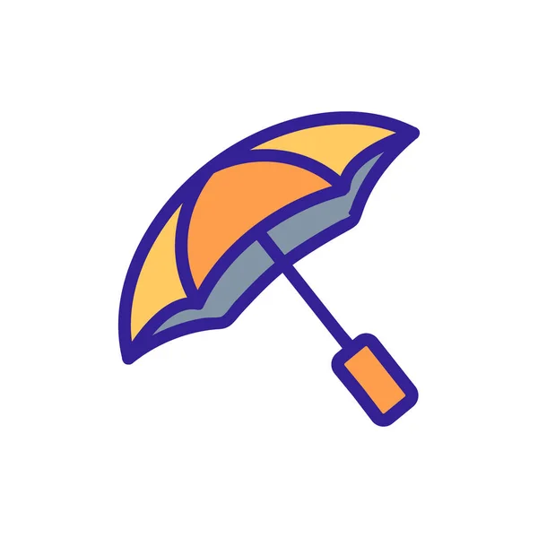 Güzel Şemsiye Ikonu Vektörü Güzel Şemsiye Işareti Renk Izole Edilmiş — Stok Vektör