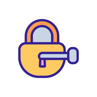 Şifre simgesi vektörü. Şifre işareti. renk izole edilmiş sembol çizimi