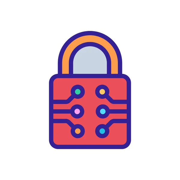 Passwort Chiffriersymbol Vektor Passwort Chiffre Farbe Isoliert Symbol Illustration — Stockvektor