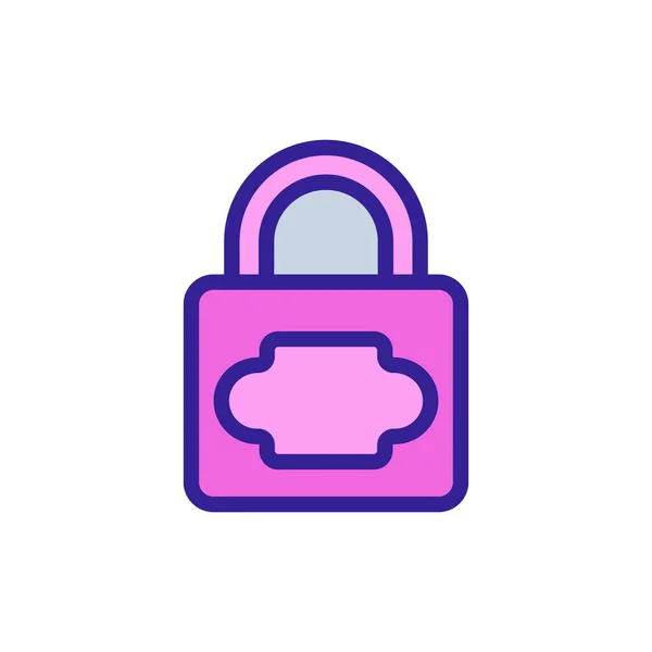 Icon Vektor Für Passwortsperre Passwort Sperrzeichen Farbe Isoliert Symbol Illustration — Stockvektor