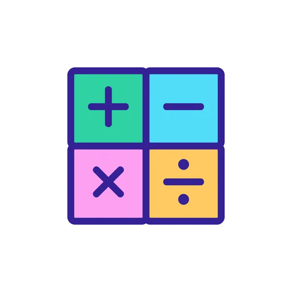 Calculadora Matemática Vector Icono Signo Calculadora Matemática Ilustración Símbolo Aislado — Archivo Imágenes Vectoriales