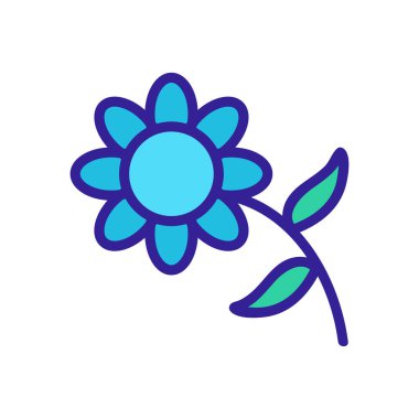 Güzel kasımpatı ikon vektörü. Çok güzel bir kasımpatı işareti. renk izole edilmiş sembol çizimi