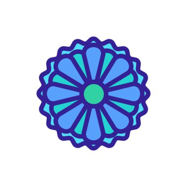 Yaz kasımpatı ikon vektörü. Yazın kasımpatı işareti. renk izole edilmiş sembol çizimi