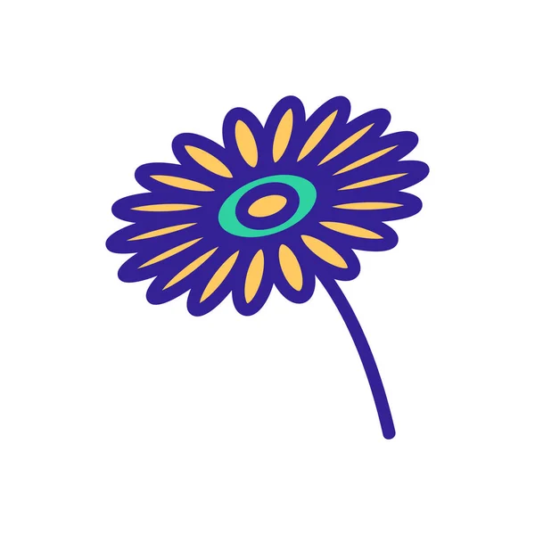 Schöne Chrysanthemensymbolvektor Schönes Chrysanthemenschild Farbe Isoliert Symbol Illustration — Stockvektor