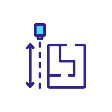 Çizim daireleri simge vektörünün boyutu. Çizim tabelalarının büyüklüğü. renk izole edilmiş sembol çizimi