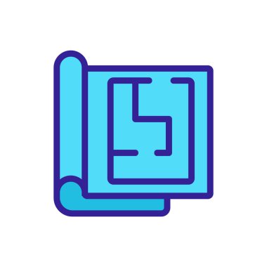 Ev planı ikon vektörü. Ev planı işareti. renk izole edilmiş sembol çizimi