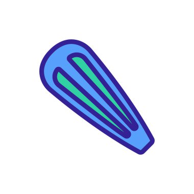 Saç ikonu vektörü için güzel toka. Saç işareti için güzel toka. renk izole edilmiş sembol çizimi