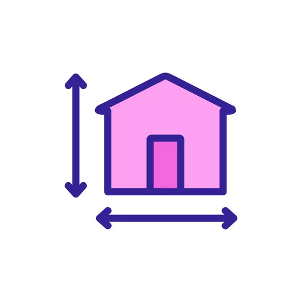Home Design Icon Vector Home Design Sign Color Isolated Symbol — Stock Vector
