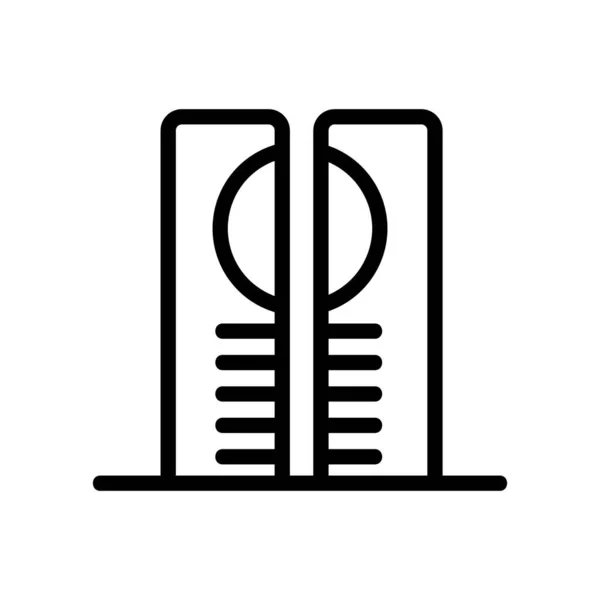 Skyscraper Icon Vector Skyscraper Sign Isolated Contour Symbol Illustration — Stock Vector