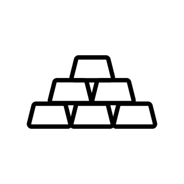 bir yığın altın ikon vektör çizimi çizimi