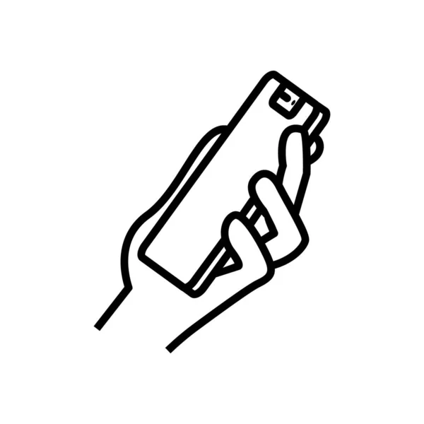 Telefon-Symbol-Vektor Umriss Illustration — Stockvektor