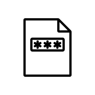 parola dosya simgesi vektör çizimi çizimi