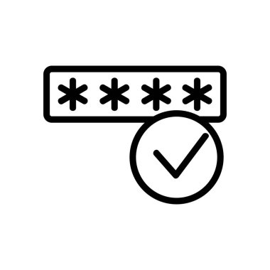 parola doğru simge vektör çizimi çizimi