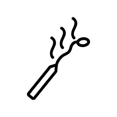 kibrit yanmış ikon vektör çizimi çizimi