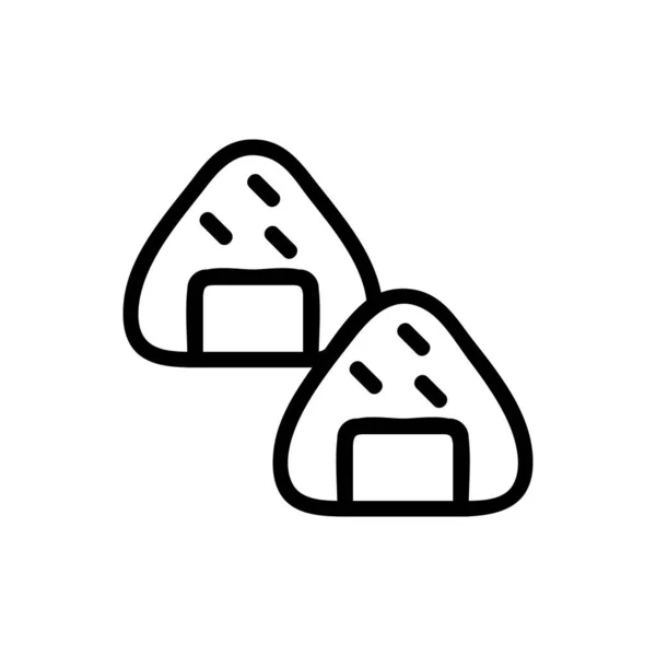 Nori sushi ikona wektor zarys ilustracja — Wektor stockowy