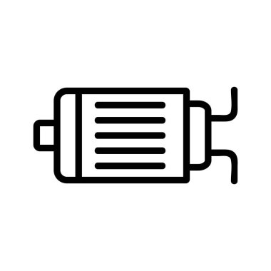 elektrik motor simgesi vektör çizimi çizimi