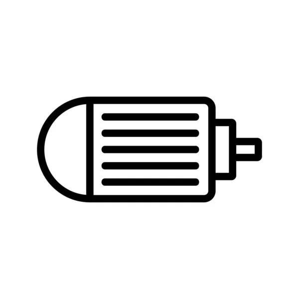 Electric motor icon vector outline illustration — Stock Vector