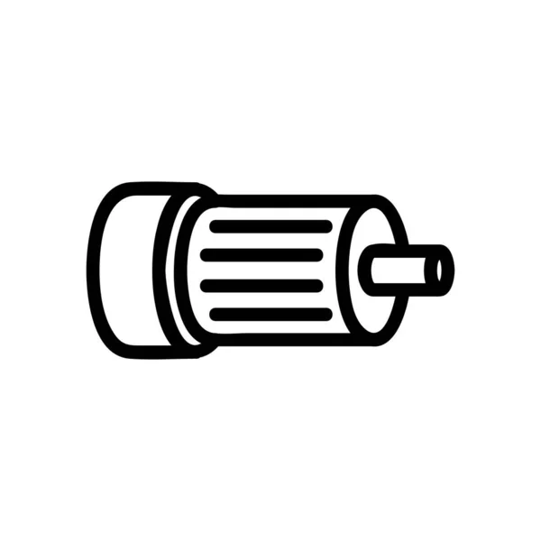 Elektro-Motor-Icon-Vektor-Umriss Illustration — Stockvektor