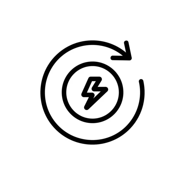 Illustration vectorielle de contour d'icône de moteur électrique — Image vectorielle