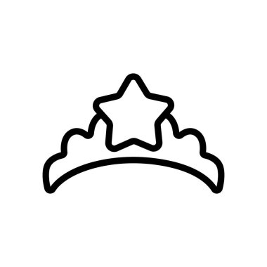 Crown oyuncak ikon vektör ana hatları çizimi