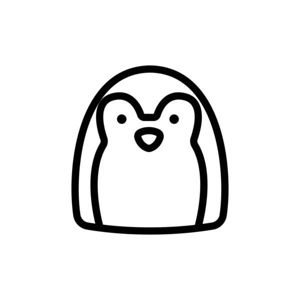 Pinguin Spielzeug Symbol Vektor Umriss Illustration — Stockvektor