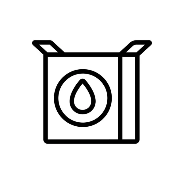 Detergente polvo icono vector esquema ilustración — Archivo Imágenes Vectoriales