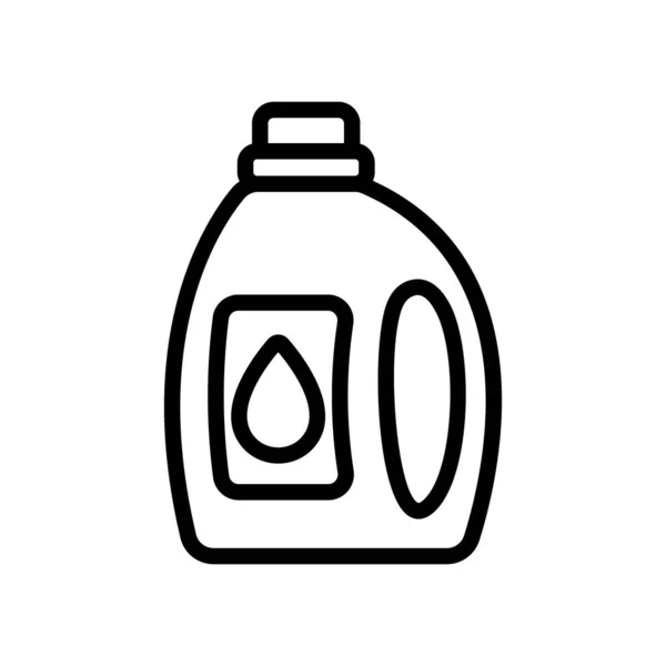 Detergent fles pictogram vector overzicht illustratie — Stockvector