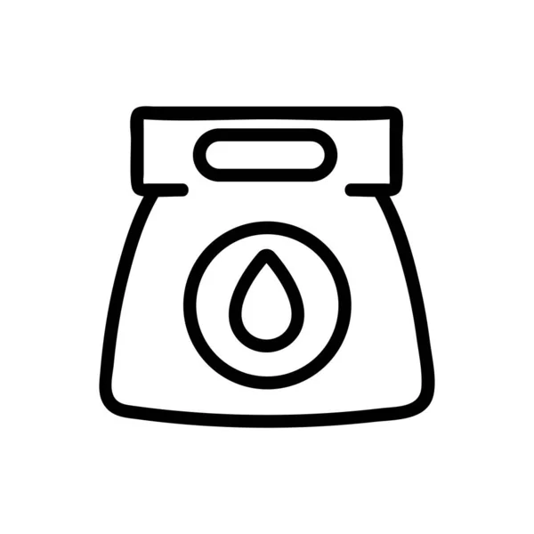 Detergent poeder pictogram vector overzicht illustratie — Stockvector