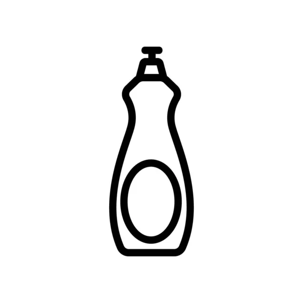 Icône de bouteille de détergent illustration vectorielle contour — Image vectorielle