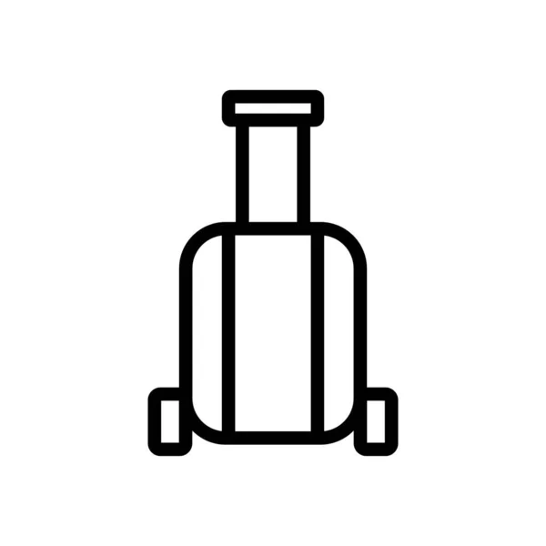 Luggage bag icon vector outline illustration — Stock Vector