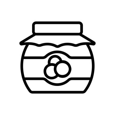 yaban mersini reçel ikonu vektör çizimi çizimi