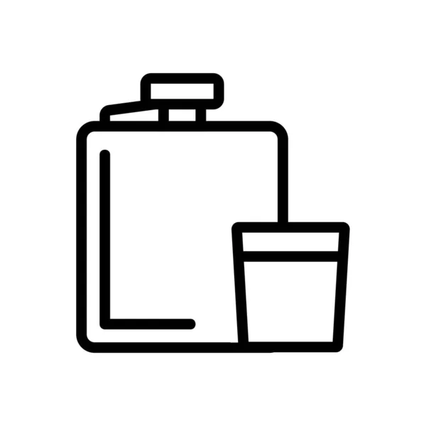 Lombik alkohol üveg ikon vektor vázlat illusztráció — Stock Vector