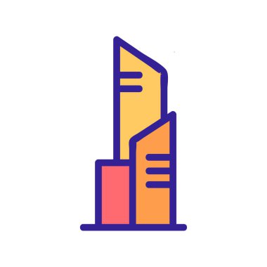 Modern gökdelen simgesi vektör taslağı çizimi