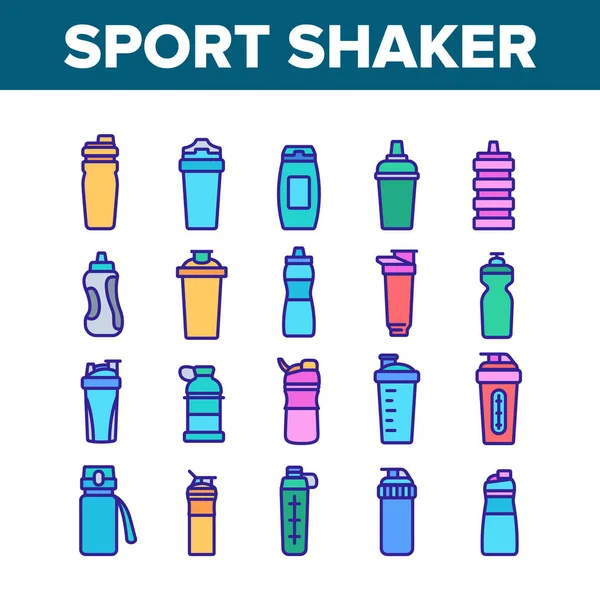 Sport Shaker Tool Sammlung Symbole Set Vektor — Stockvektor