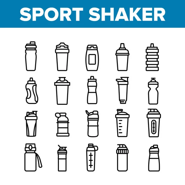 Sport Shaker Tool Sammlung Symbole Set Vektor — Stockvektor
