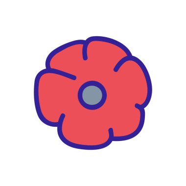 Gelincik bitkisi ikonu vektör çizimi çizimi