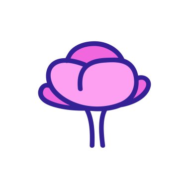 gelincik bitkisi ikonu vektör çizimi çizimi