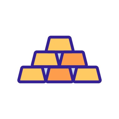 bir yığın altın ikon vektör çizimi çizimi