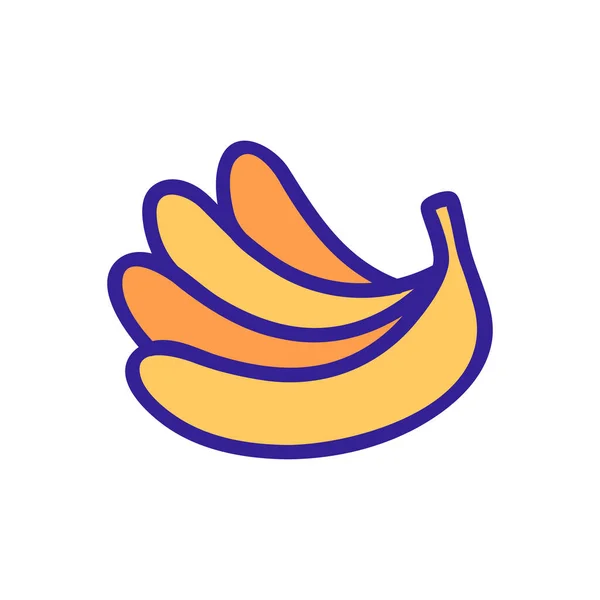 Una pila de plátano icono vector esquema ilustración — Archivo Imágenes Vectoriales