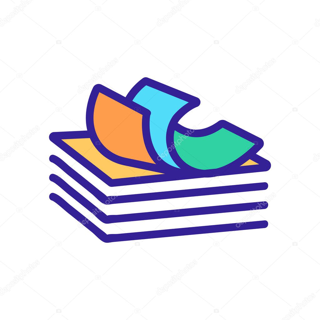 a stack of paper icon vector outline illustration