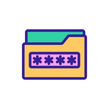 parola dizini simgesi vektör çizimi çizimi